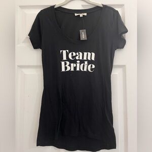⭐️5/$25⭐️ NWT Express Black Team Bride Tee